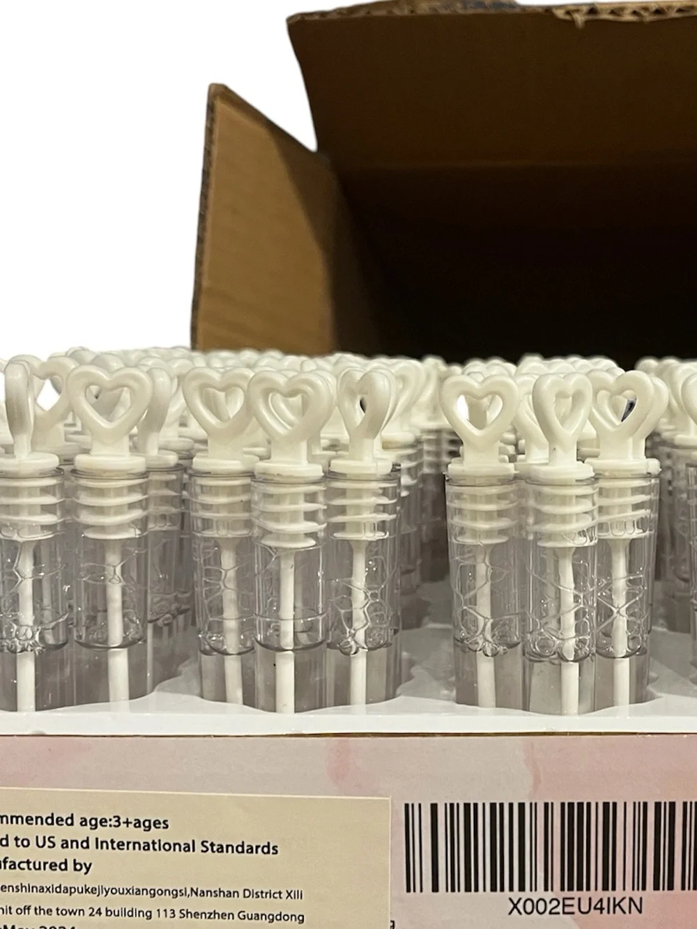 Wedding🌸💐Graduation🎓📜Birthday🎉🎈Party Favors Box of 150 Bubble Wands Heart Top🤍